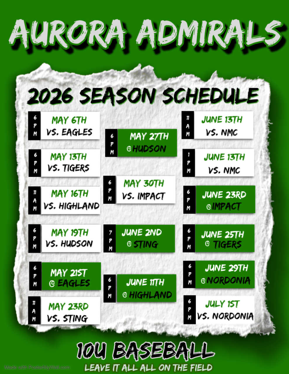 Aurora Ohio Football Schedule 2027